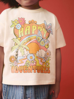 Футболка и джинсовая юбка в комплекте для девочки Next E87-054, Синий, Кремовый