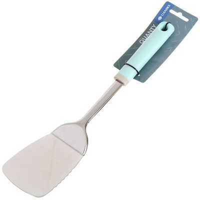 Лопатка кулинарная нерж сталь, пластик ручка, навеска, Daniks, Кванти, YW-KT580-7