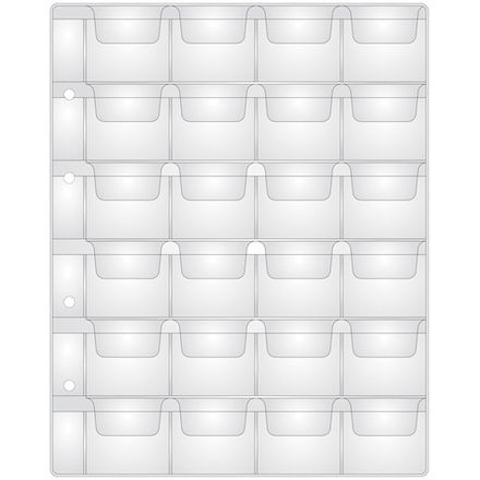 Лист для монет А4, 200х250, на 24 ячеек, OfficeSpace Optima