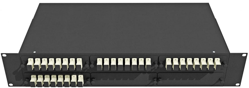 Кросс оптический стоечный  TopLAN КРС-Top-2U-32SC/U-OM2-BK