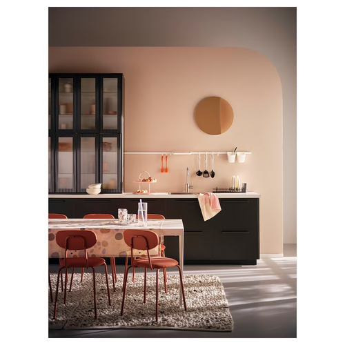 ЭСТАНО ESTANO Стул кухонный, красно-коричневый