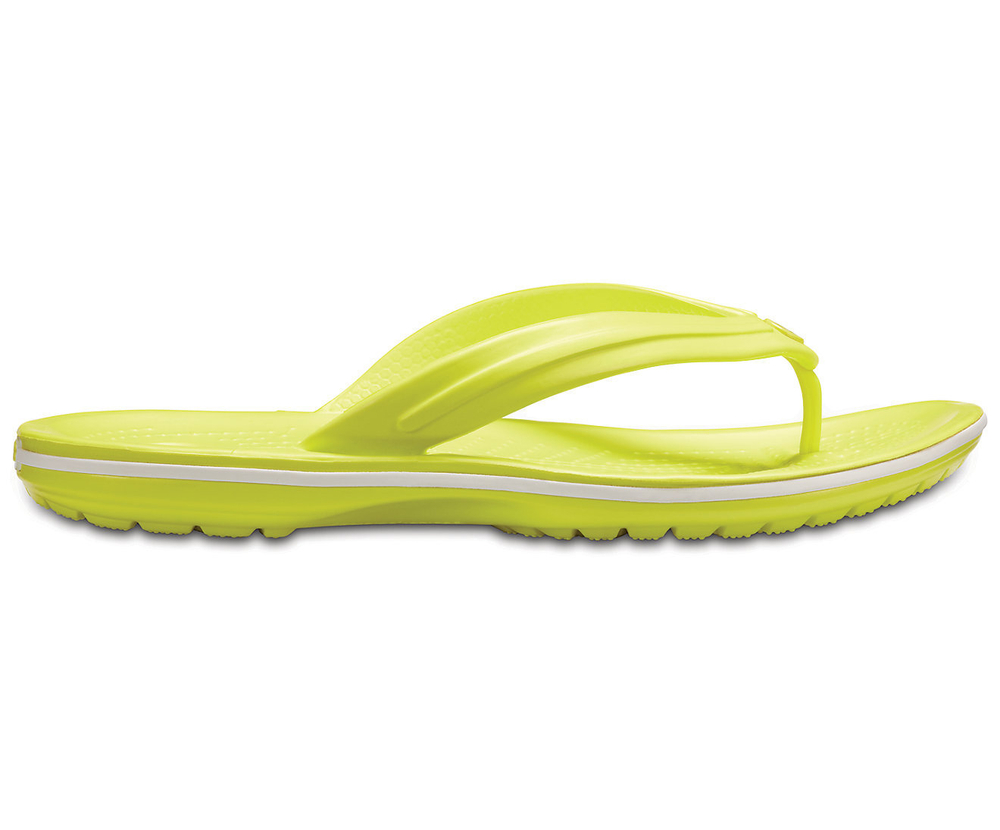 Шлепанцы Crocs Crocband Flip Tennis Ball Green/White