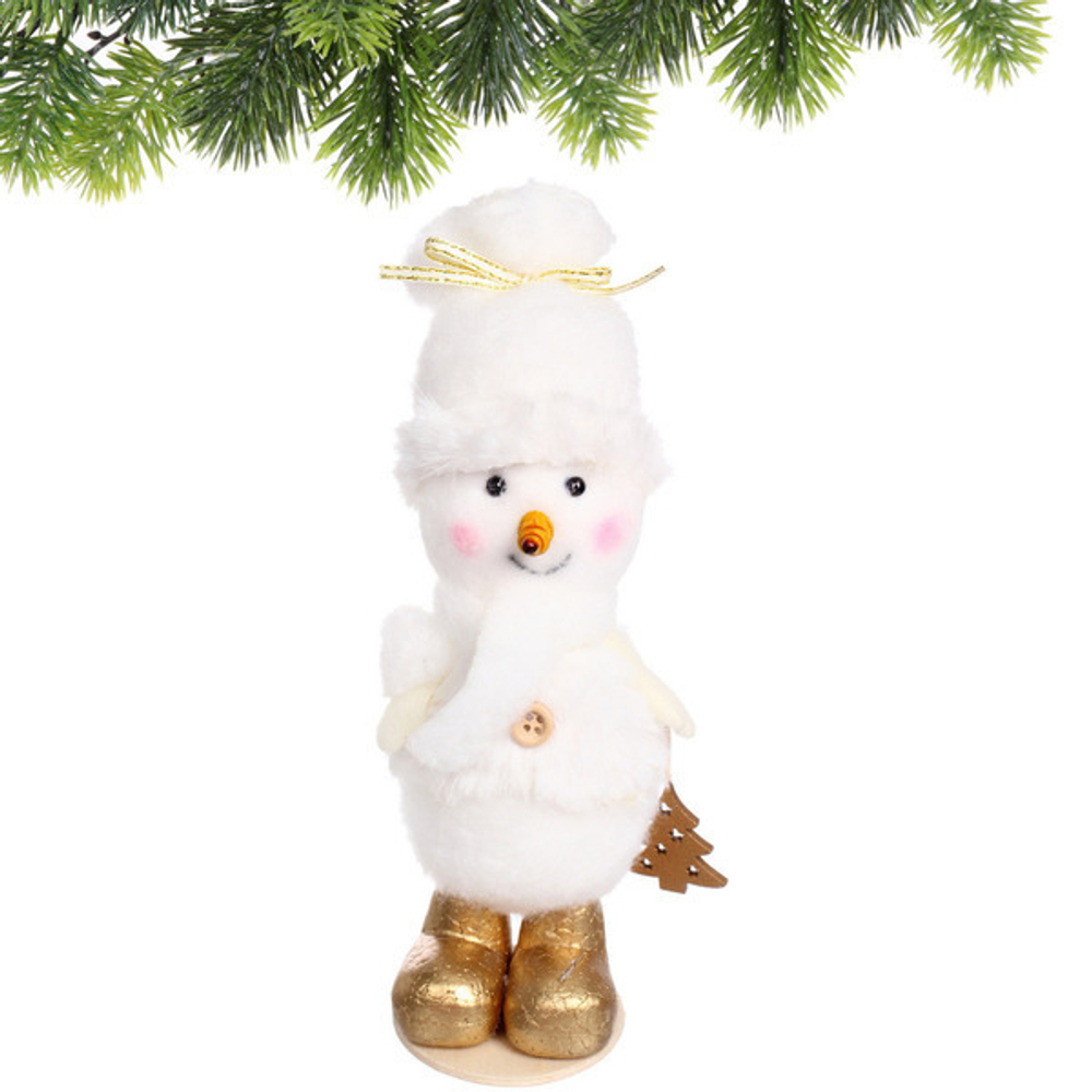 Фигурка «Снеговичок - С подарками» 17 см, Белый