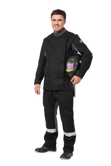 Костюм сварщика "Болид" брюки (черный/серый)