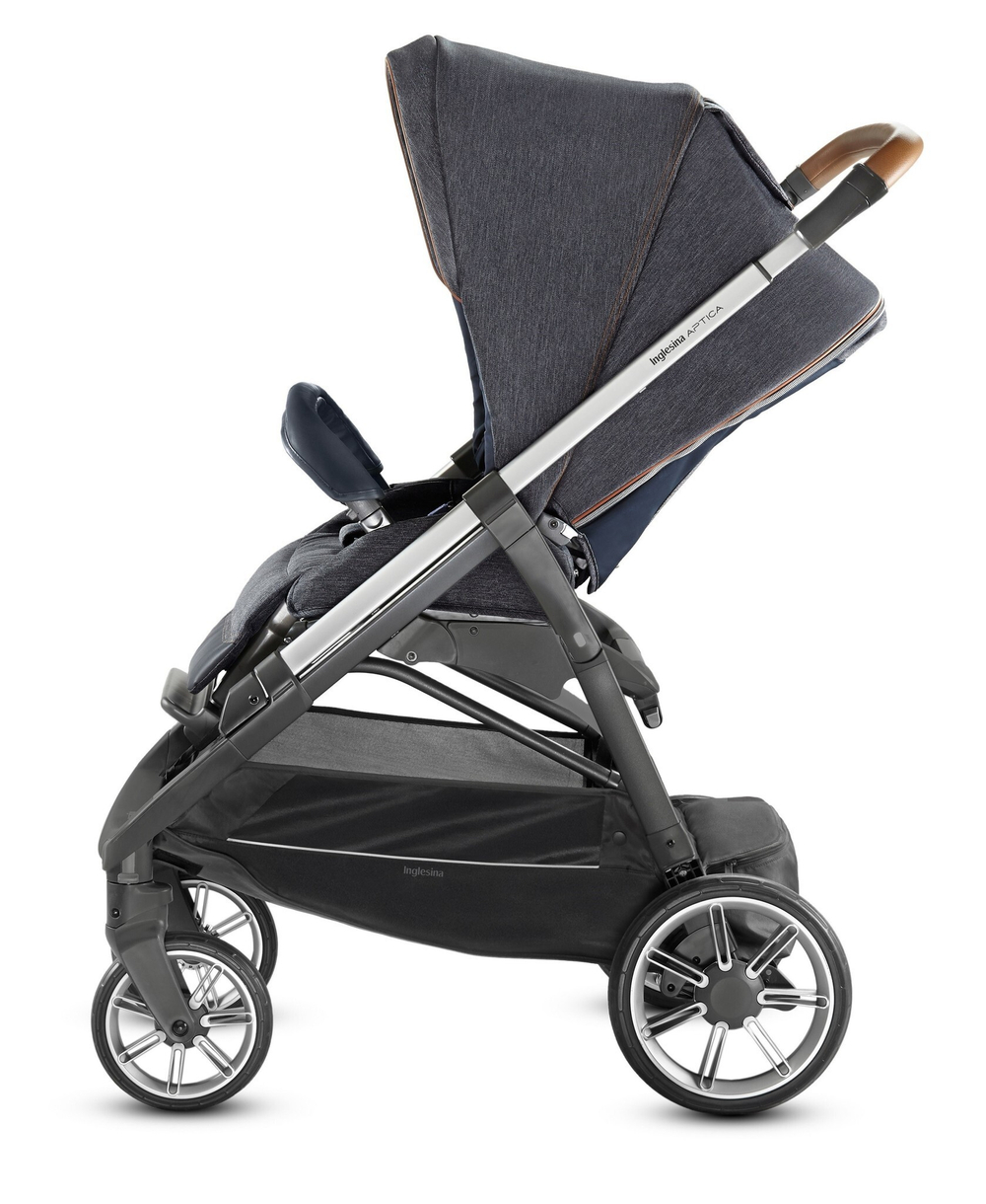 Коляска Inglesina Aptica System Duo 2 в 1 Indigo Denim на шасси Graphite Cuoio, джинсовый
