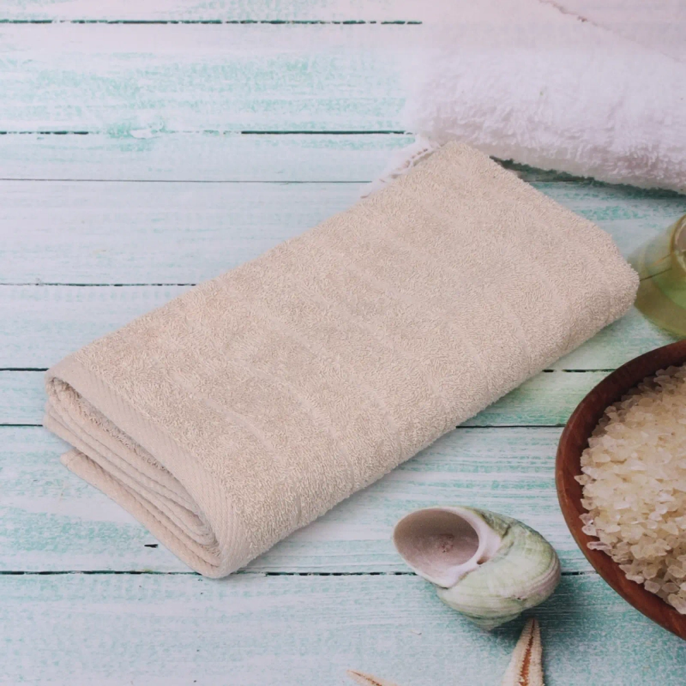 Полотенце махровое 70*130см «Sea ​​wave» цвет бежевый 09011 плотность 400гр/м2