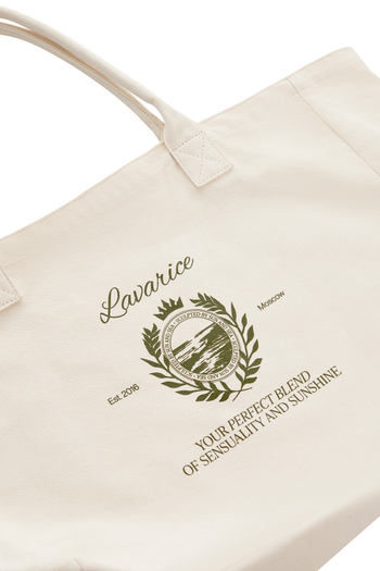 Сумка-шоппер с принтом Экрю