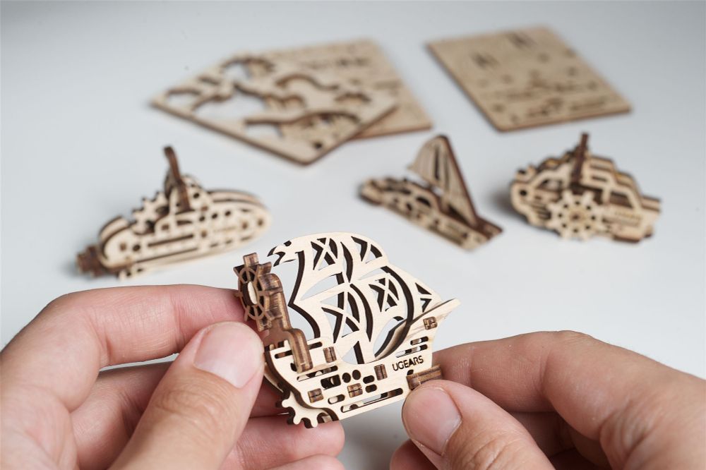 Конструктор 3D-пазл Ugears - Фиджет Корабли