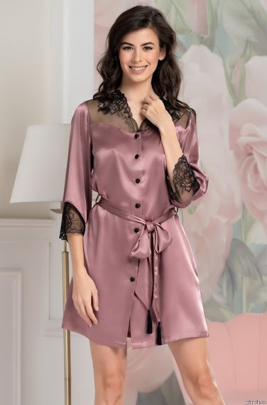Рубашка халат на пуговицах MIA-Amore OLIVIA ОЛИВИЯ 3647 сухая роза