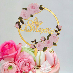 Топпер с цветами «8 марта» розовые розы