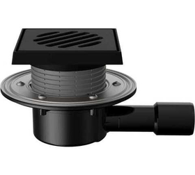 Трап регулируемый Fachmann T 510.1 PHsG 150x150 (горизонтальный выпуск, с "мокрым" сифоном, DN40/50)