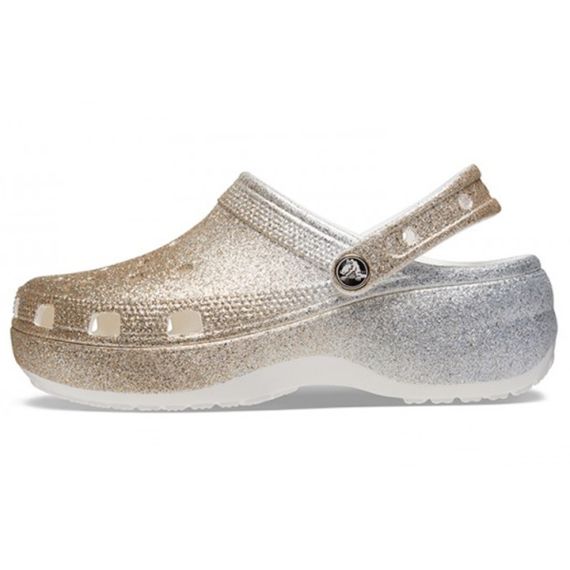 Crocs Classic Platform PU 'Gold Silver Gradient'