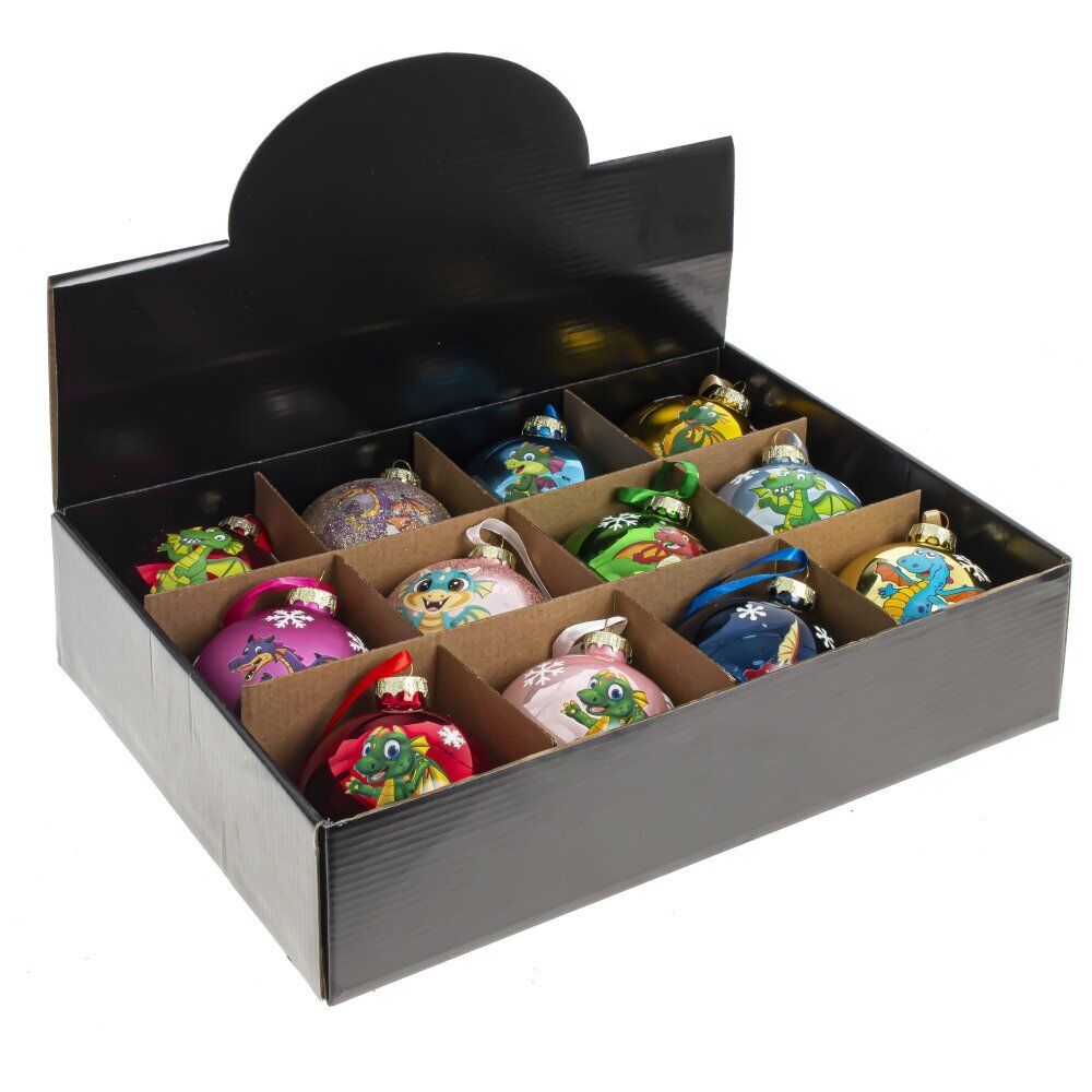 GAEM Набор из 12шт Украшение новогоднее "Шар", D 8 см, L35 W26 H8,5 см