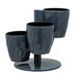 Кашпо "RUBY" Трио (1л) Цв. Антрацит НС