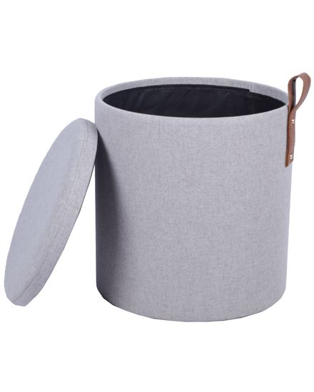 Пуф с ящиком Эркки рогожка S серый