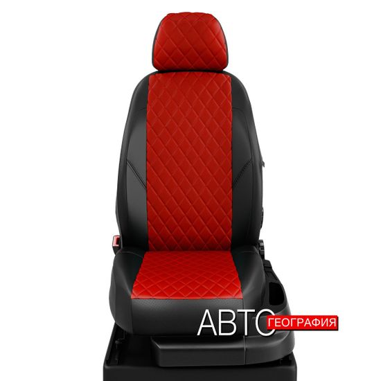 Чехлы на сиденья УАЗ Пикап 3-ий рестайлинг (2020-наст. время) из экокожи "Ромб"