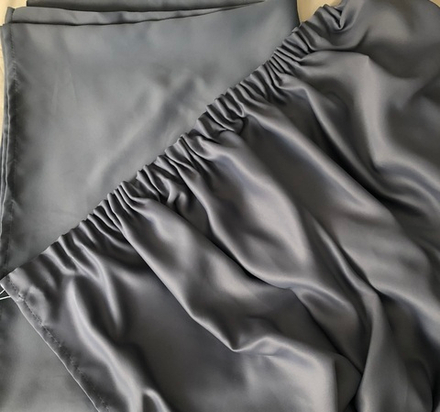 Комплект штор из однотонной ткани блэкаут, цвет темно-серый