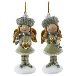 GAEM Фигурка декоративная подвесная "Ангел", L4,5 W4 H11 см, 2в.