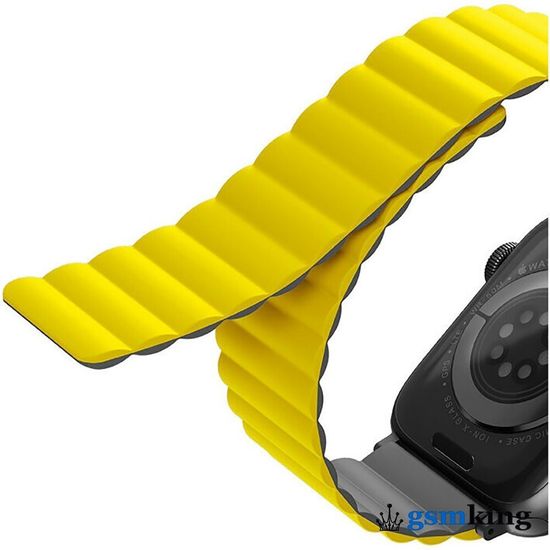 Uniq REVIX reversible Magnetic Strap for Apple Watch 42|44|45mm Yellow/Gray