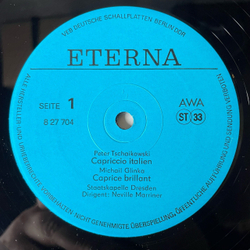 Винтажная виниловая пластинка LP Сборник Классической Музыки Чайковский, Глинка, Равель, Staatskapelle Dresden, Neville Marriner (ГДР 1985)