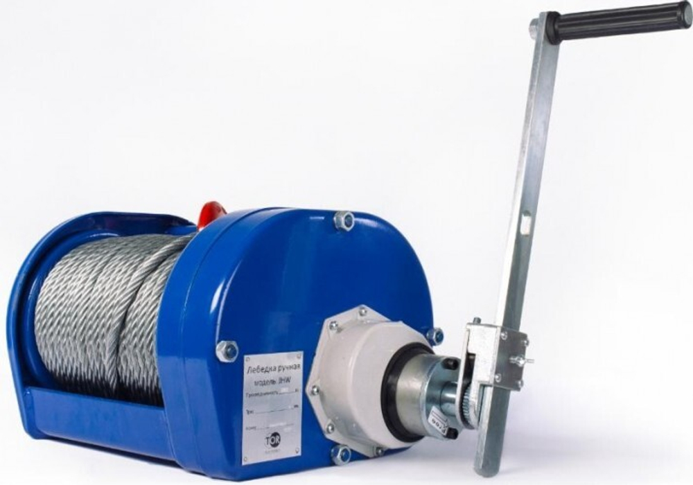 Лебедка барабанная TOR ЛТ-2 (JHW-2) г/п 2,0 т, длина троса 40 м, 11321 11321