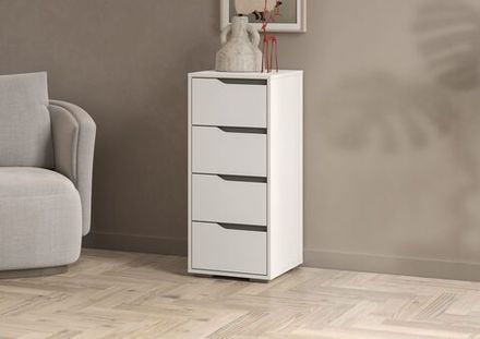 Комод Алиса КМ-400 (белый/ белый гладкий), Интерьер Центр, г.Пенза
