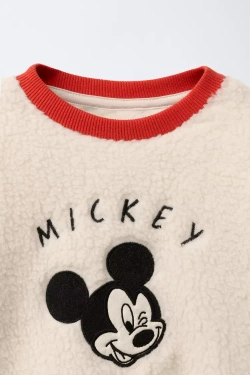 ZARA ТОЛСТОВКА-БОМБЕР MICKEY MOUSE © DISNEY, ЭКРЮ