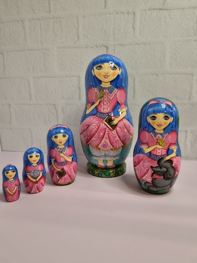 Матрешка 21см  "Мальвина" 5 мест