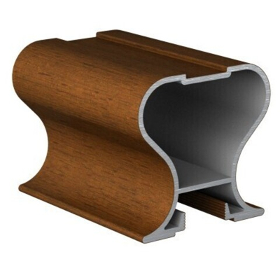 Вертикальный профиль Т-образный 5400 мм Орех ПВХ