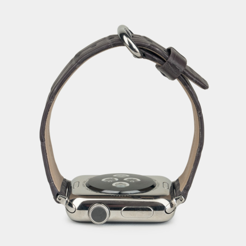 Ремешок для Apple Watch 40/41mm ST Classic из кожи крокодила, серого цвета