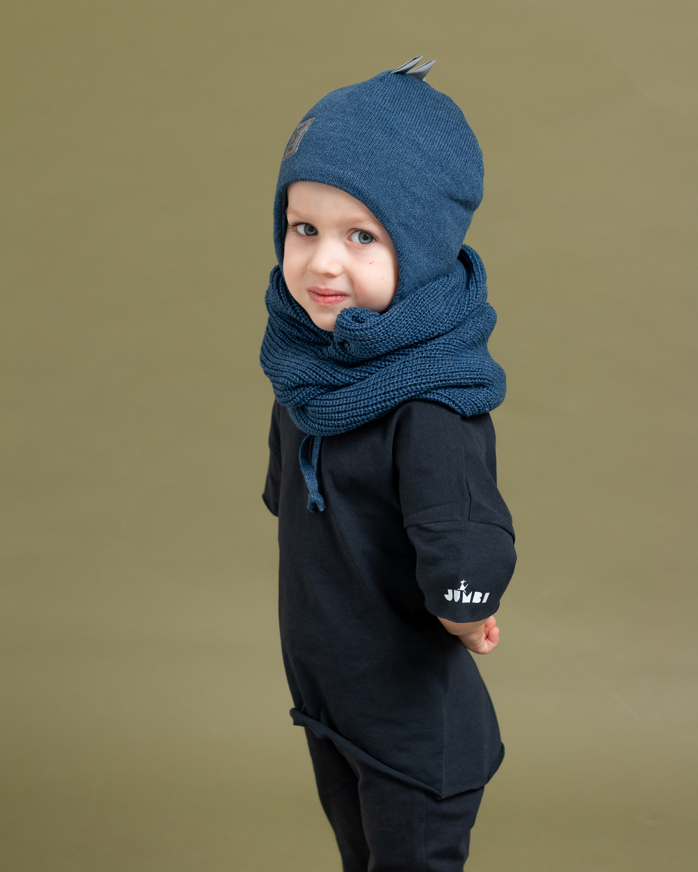 Шапка весенняя/осенняя вязаная ОРЕО (Гроза)