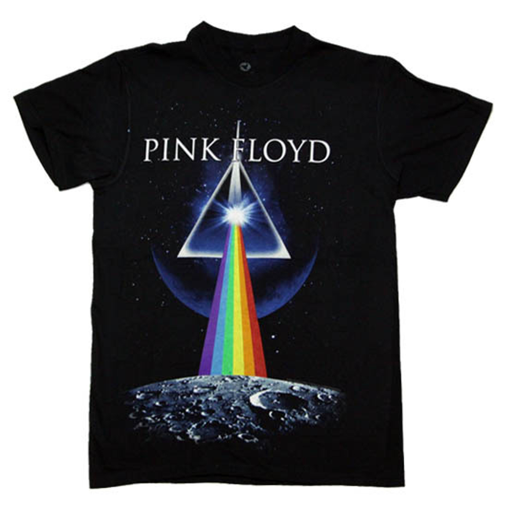 Футболка Pink Floyd призма радужно светит на Луну