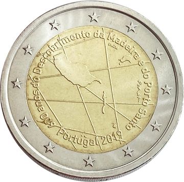 2 евро 2019 Португалия «600 лет открытию острова Мадейра»