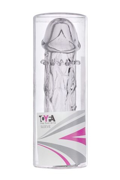 Гладкая прозрачная насадка с усиками под головкой - 12,5 см. (Цвет: прозрачный)