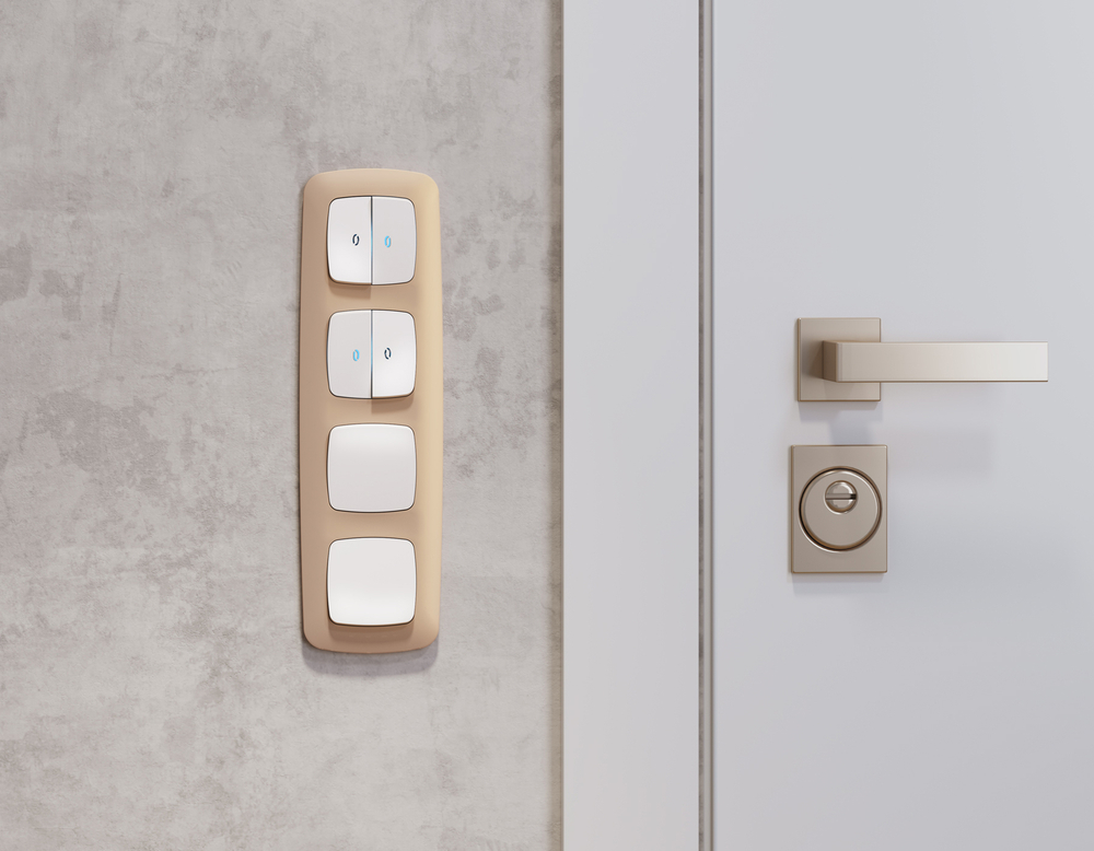 MO124020 Комплект механизма 2-кл выключателя с подсветкой 10000K OMEGA Белый матовый QUANT (OP1240, VM115, G17B)