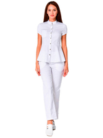 Брюки медицинские женские Mariita MA764 со стрелками, белый, 42