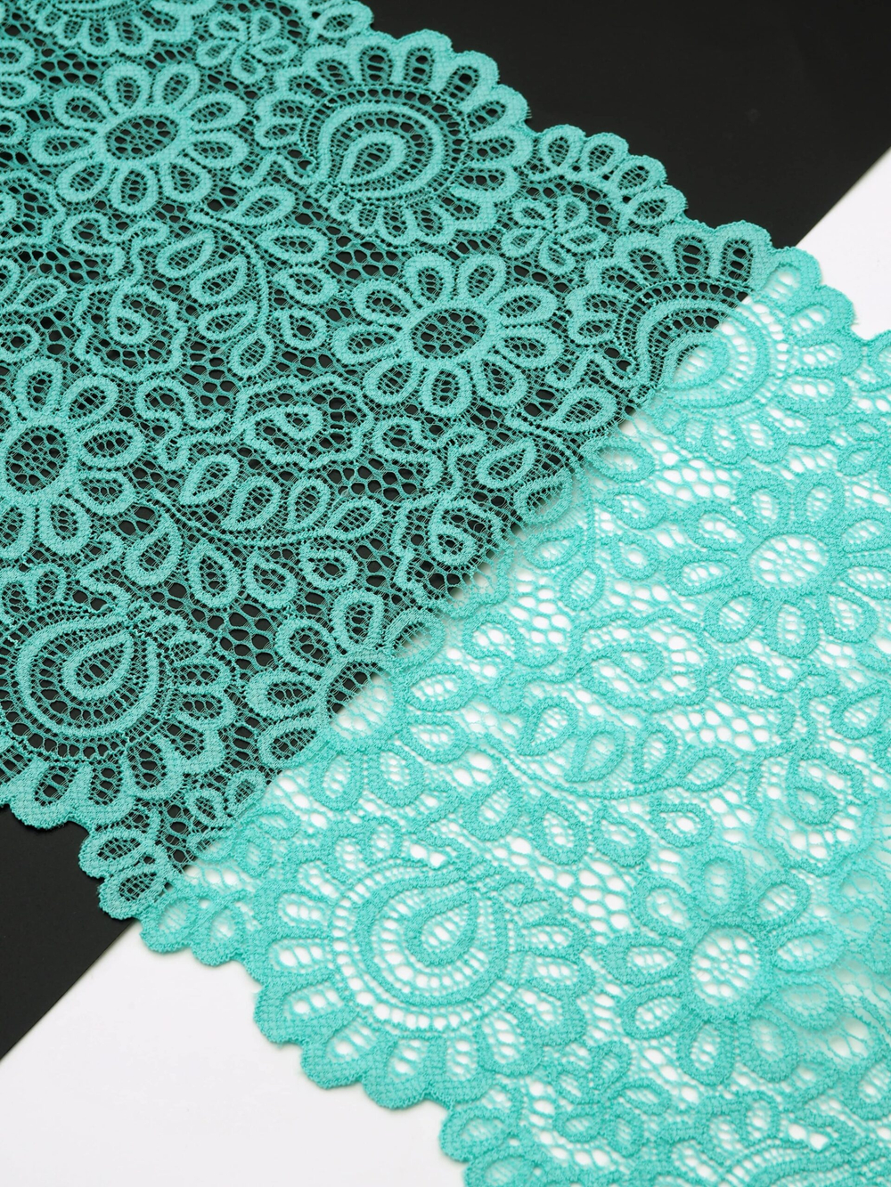 Эластичное кружево голубой опал ширина 20,5 см