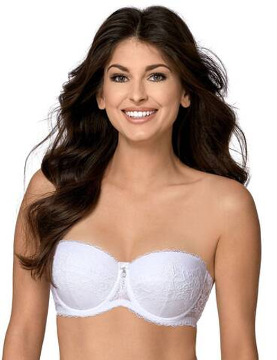 Бюстгальтер-балконет с пуш-ап вкладышами (Размер: 75B) (Цвет: белый)