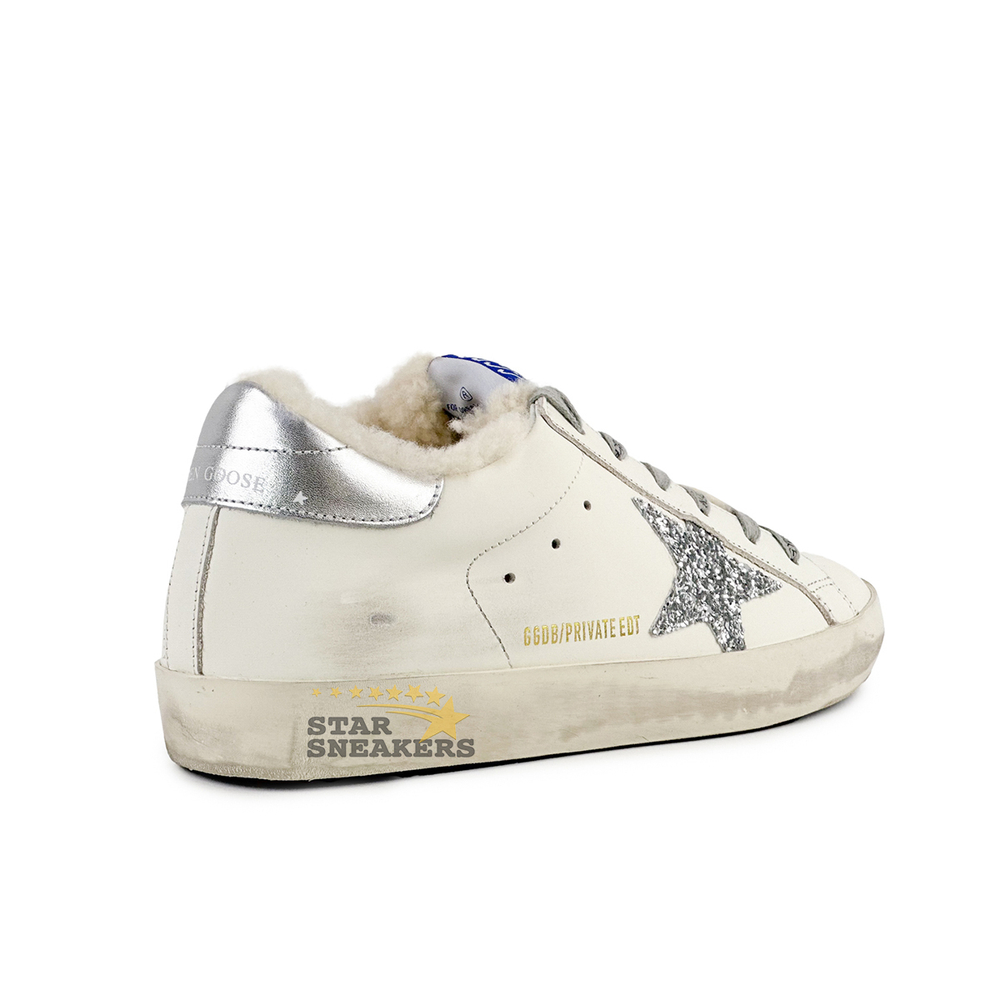 Кеды женские с мехом Golden Goose Superstar