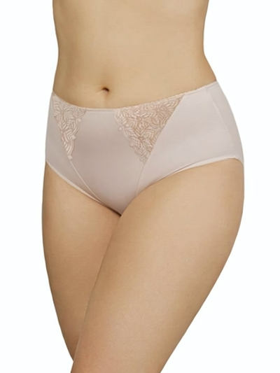 Трусы-слипы с широкими боковыми участками и высокой посадкой (Размер: 48) (Цвет: пудровый)