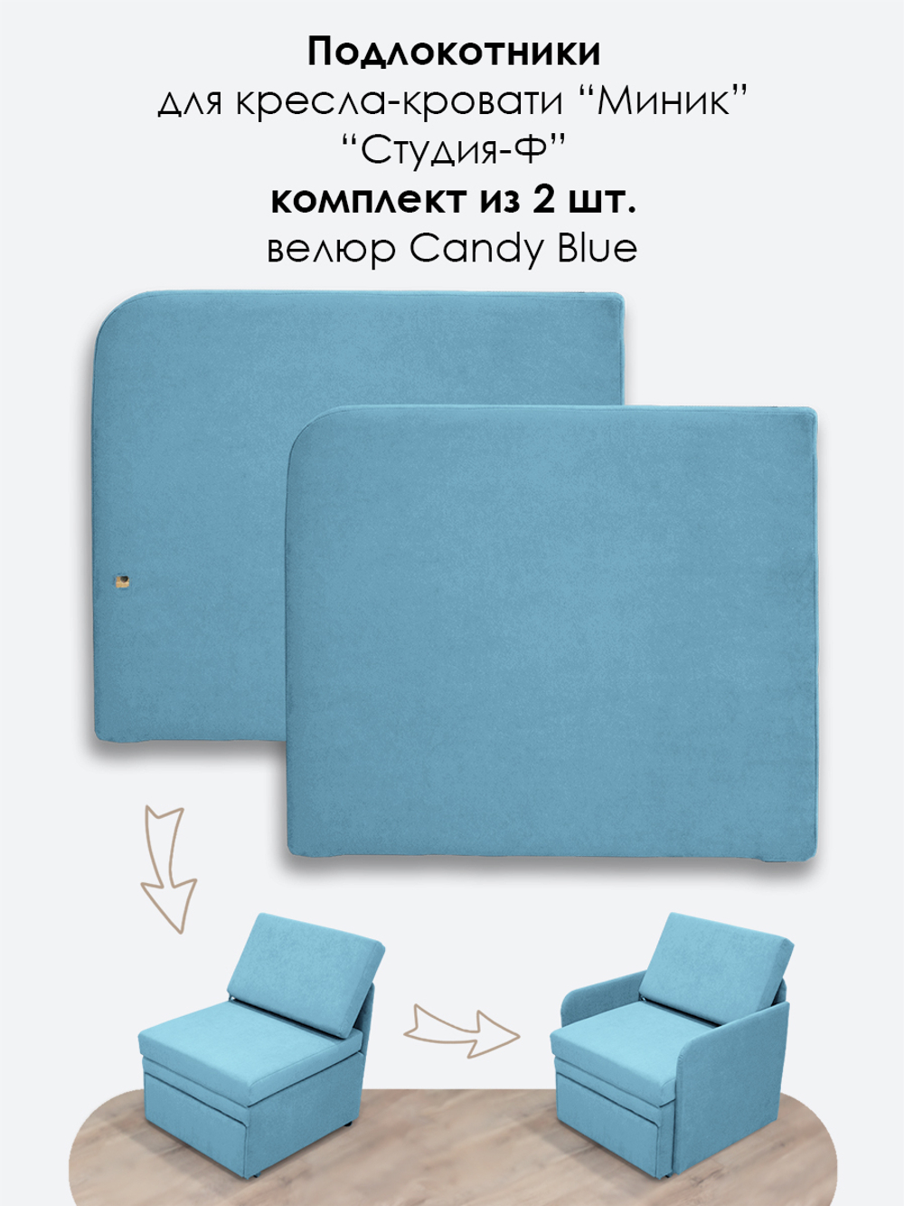 Подлокотники для кресла-кровати Миник, комплект из 2 шт (левый и правый)