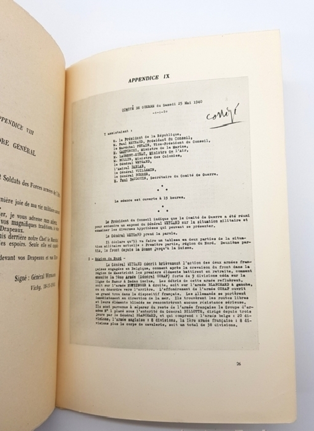 "Memoires Rappele au service (Мемуары французского генерала Максима Вейгана)". General Weygand (Генерал Вейганд). 1939г.