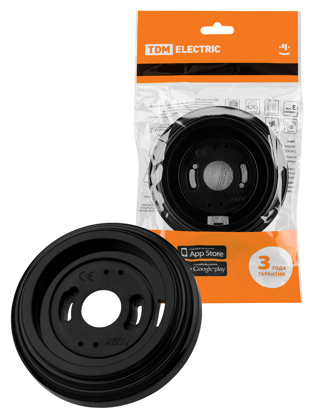 Рамка 1-ая Виви черная TDM