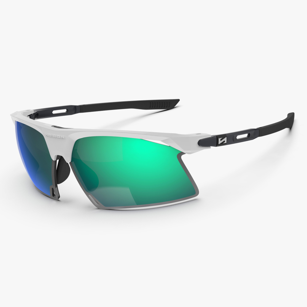Спортивные очки Scicon Aerobeam Titanium Sunglasses White Matt Multi Mirror Green + Pink