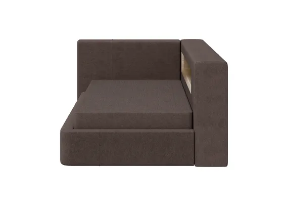 Диван-кровать Cube c нишей L (шоколад, твид)