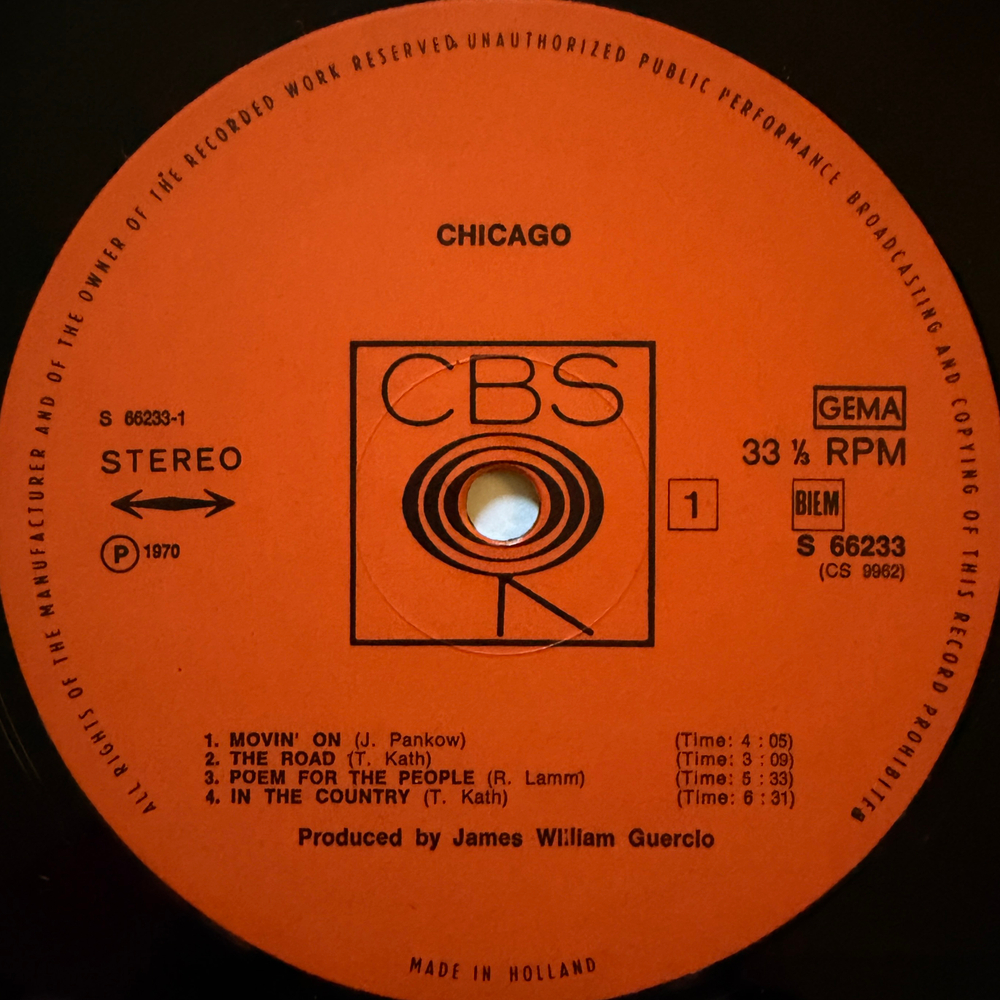 Chicago ‎– Chicago 2LP (Голландия 1970г.) Т