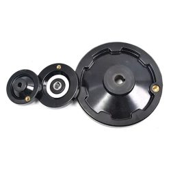 Маховик бакелит 80х10х3мм (Dxdxb) цельнолитой, с ручкой