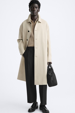 ZARA НЕЙЛОНОВАЯ СУМКА-БОУЛИНГ СРЕДНЕГО РАЗМЕРА, ЧЕРНЫЙ