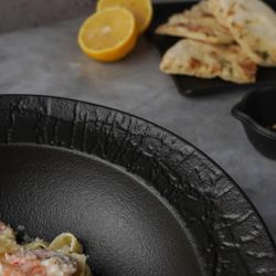 Тарелка глубокая 900 мл d 27 см h7,5 см для пасты, для супа Black Raw Wood P.L. Proff Cuisine [2]