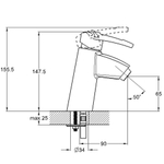 Смеситель для раковины, G.lauf, корот изл, с картриджем, хром, LWF1-A113